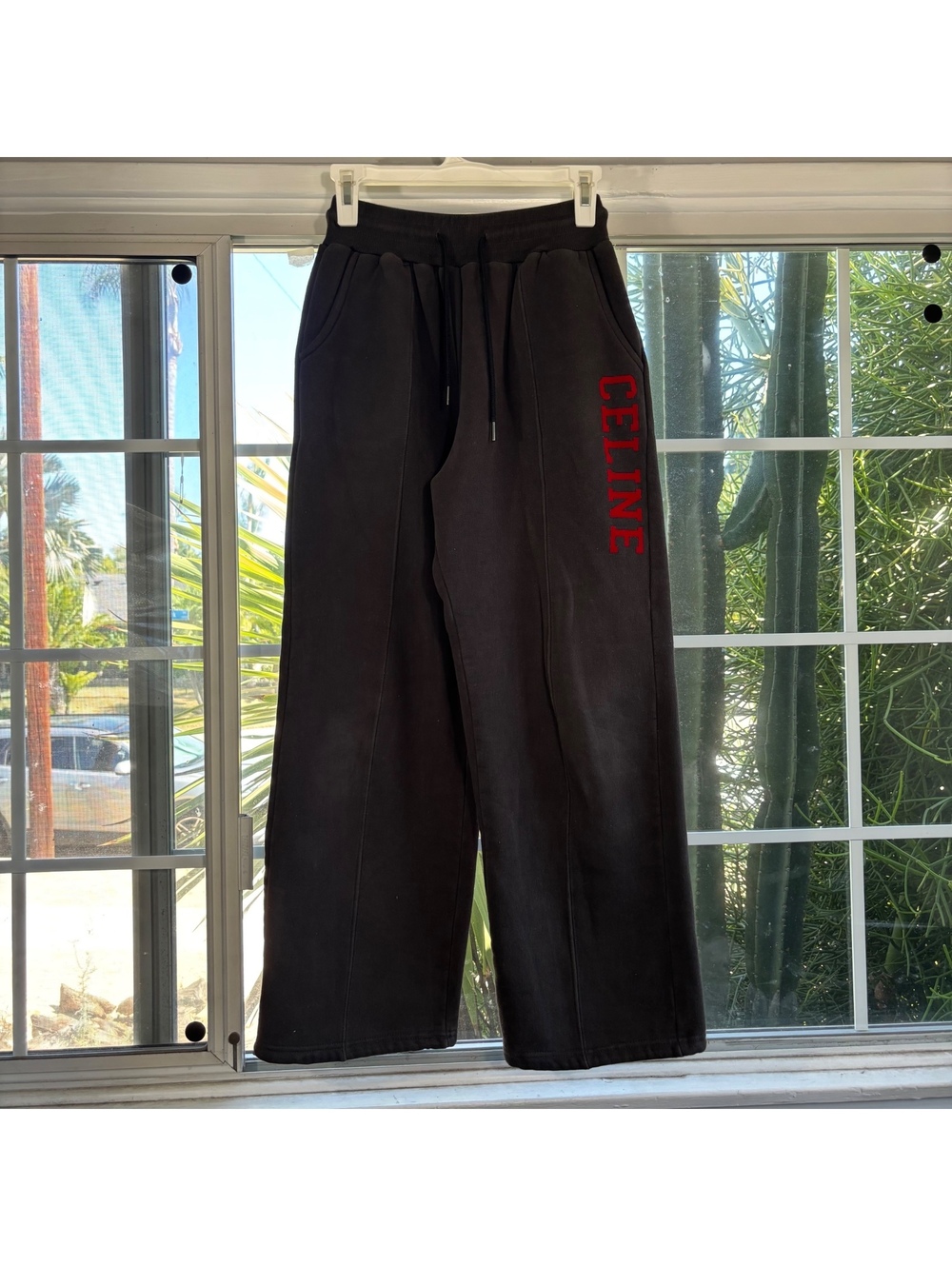 Black Celine sweatpants